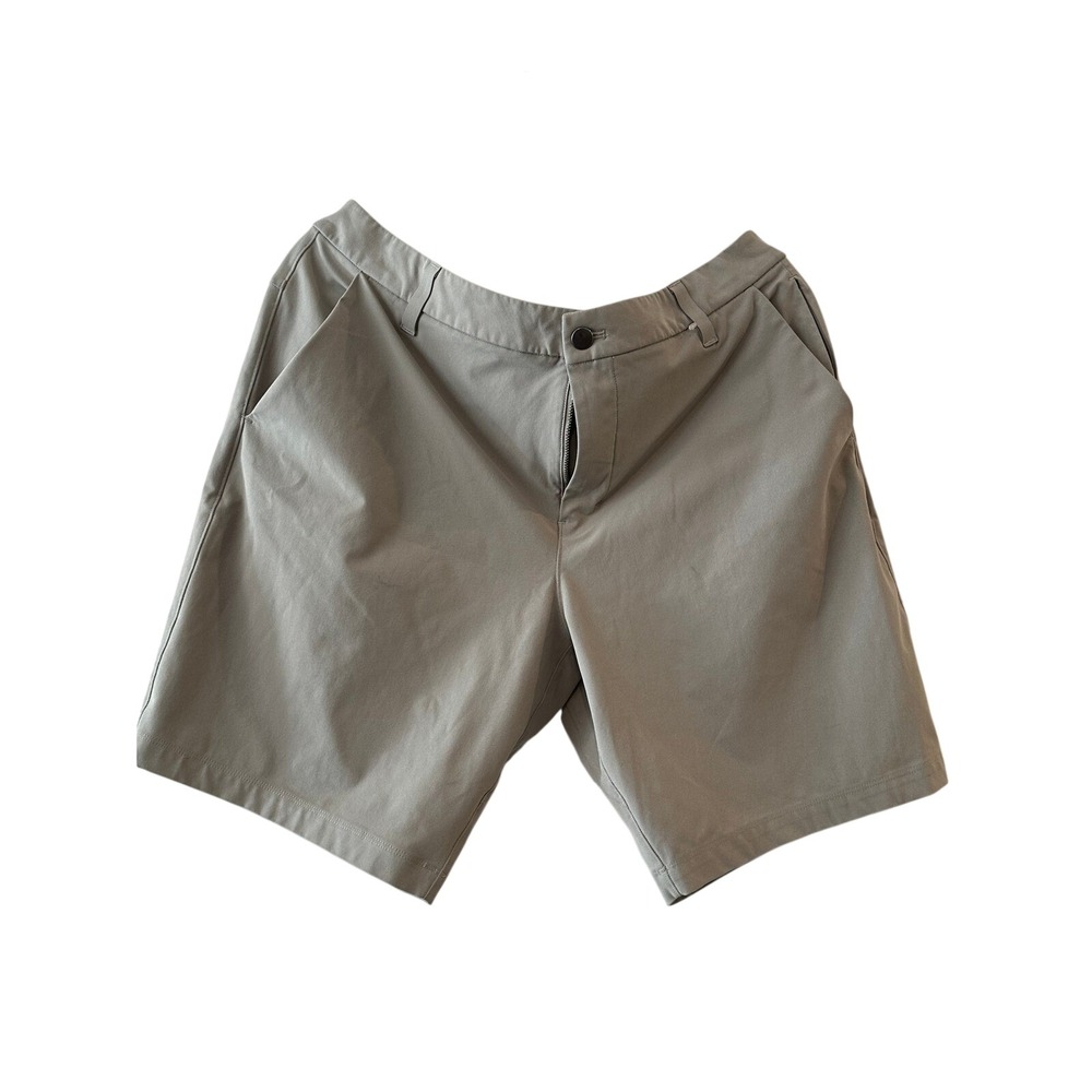 Lululemon Commission Short 9 Warpstreme Light Grey Mens Size 36 tofino sand